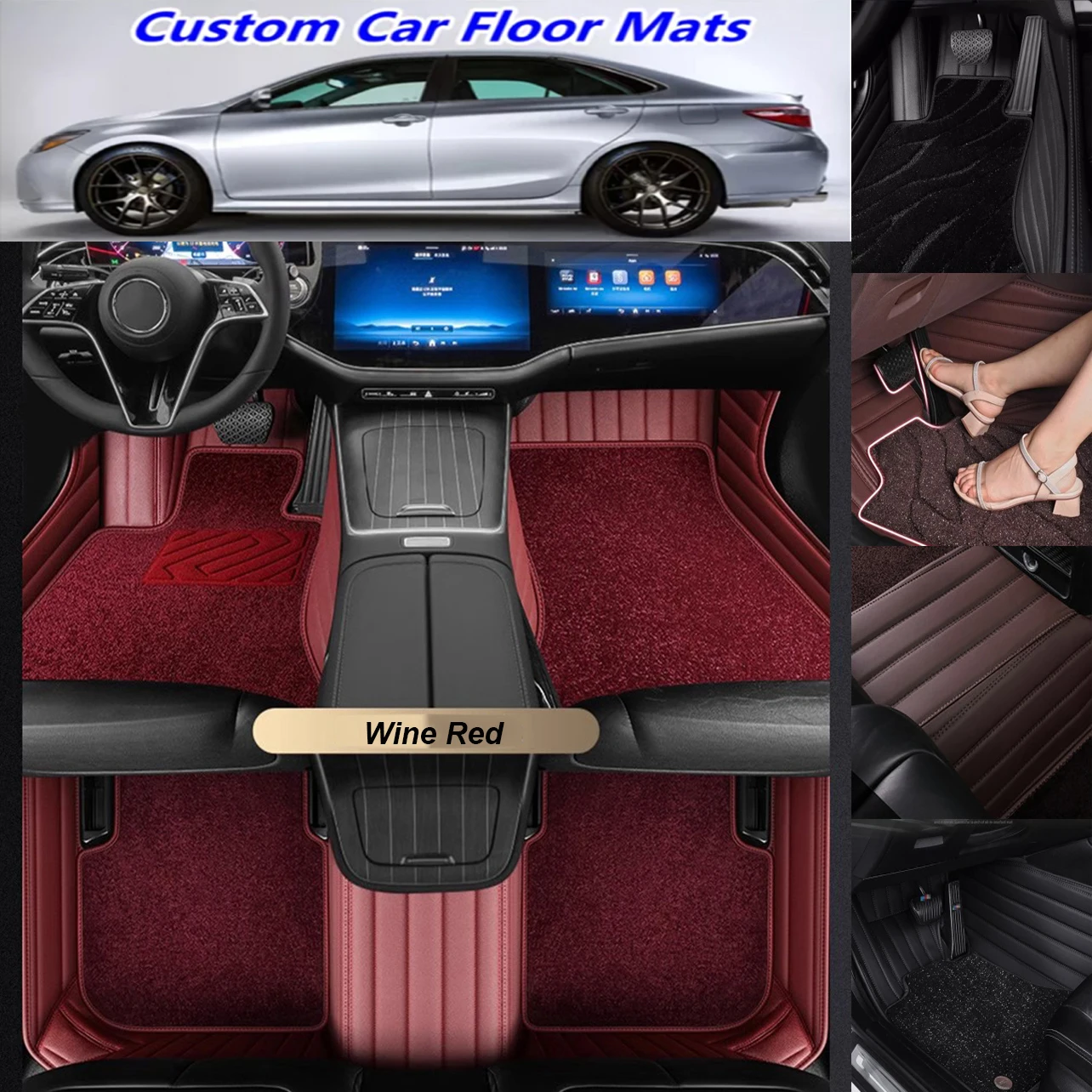 للسيارات الذكية Forfour جميع الموديلات طبقة مزدوجة 5D مخصص الحصير سيارة السجاد القدم Coche اكسسوارات بطانات الأرضية