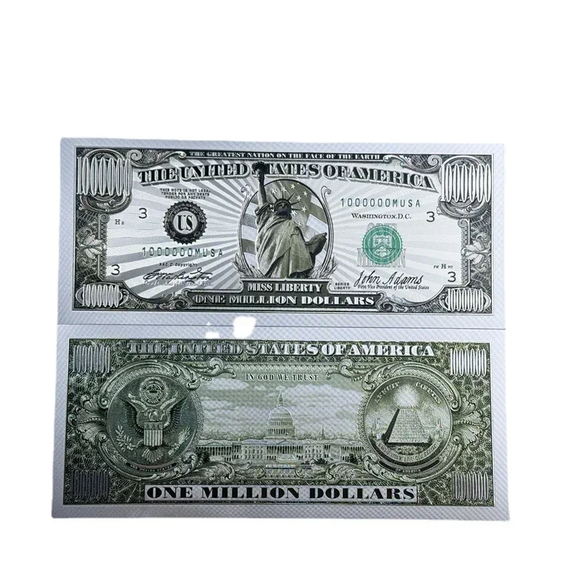 

10pcs/Lot Colored America Banknote Million And Billion Dollar Banknote Fake Replica Paper Money for Home Decoration