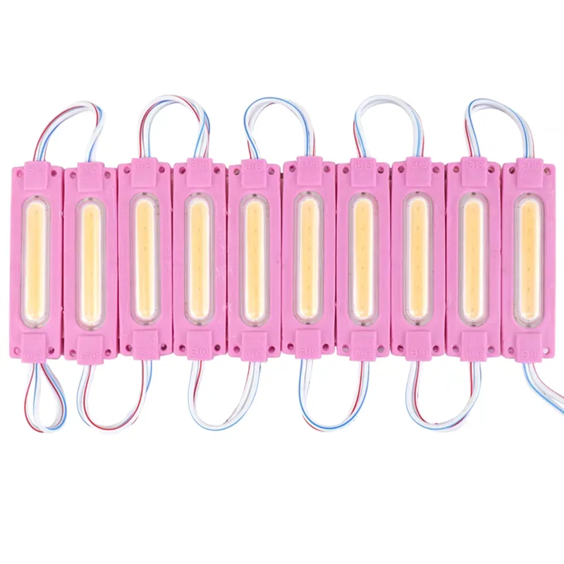 10PCS 6LED Light Modules DC12V 2.4W COB Led Module Advertising  Backlight IP65 Waterproof White Red Blue Green Yellow Pink