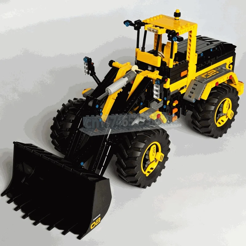 1114PCS Electric Wheel Loader Construction Vehicle Building Blocks Technical Engineering Model DIY Assembly Display Popular Gift