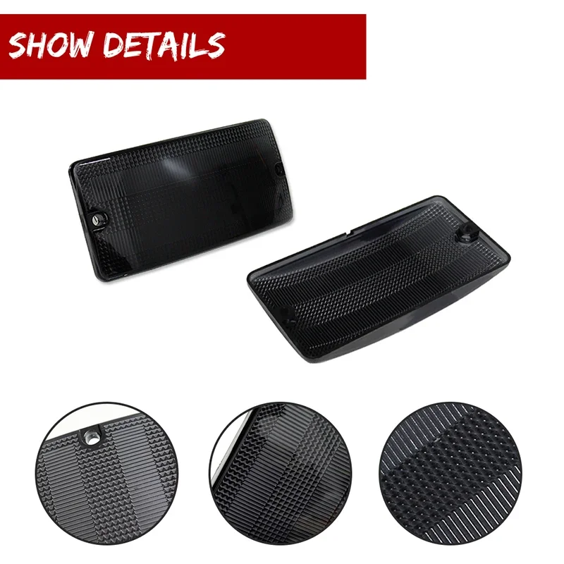 2 قطعة لفورد برونكو 1969-1977 الجبهة شواء بدوره مصباح إشارة وقوف السيارات غطاء خفيف قذائف عدة لا لمبة/مقبس اكسسوارات السيارات #3