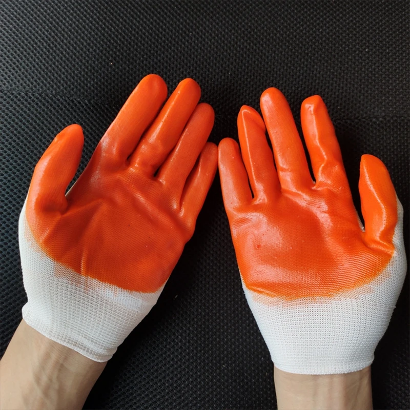 1pairs Coating  Nylon Gloves Safety Work Gloves Repair Gloves Palm Coated Gloves Carpenter Repairman Camping Supplies