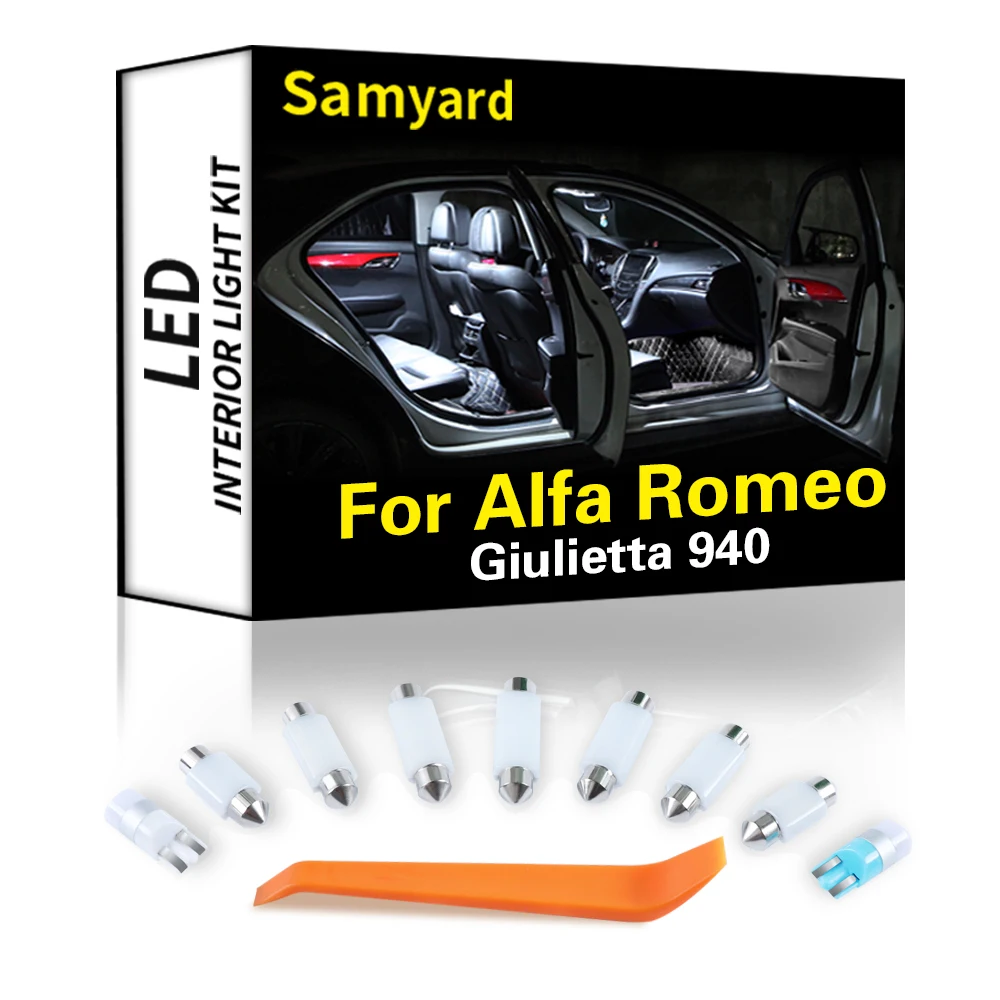 Ceramics 13Pcs Interior LED For Alfa Romeo Giulietta 940 2010-2017 Canbus Vehicle Bulb Indoor Dome Map Reading Light Auto Parts