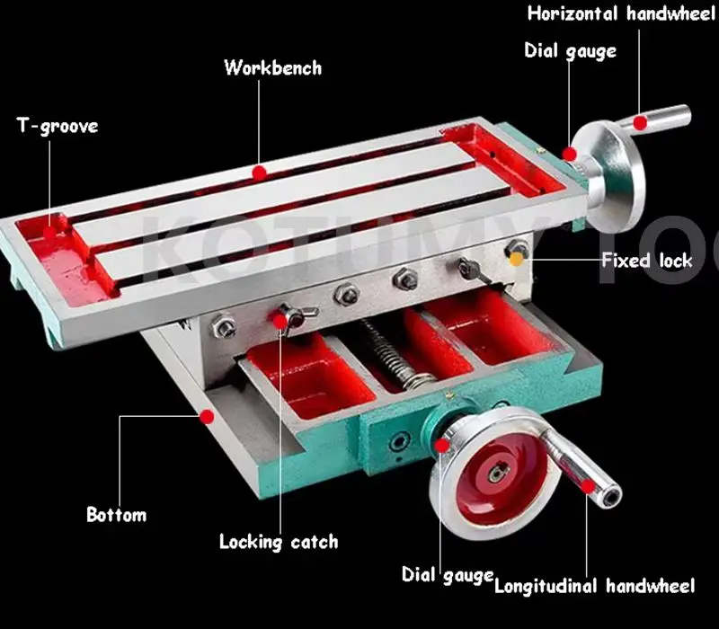 Milling Machine Work Table Multifunction Cross Workbench Slide Milling Compound Table Working Cross Table Machine 450X170