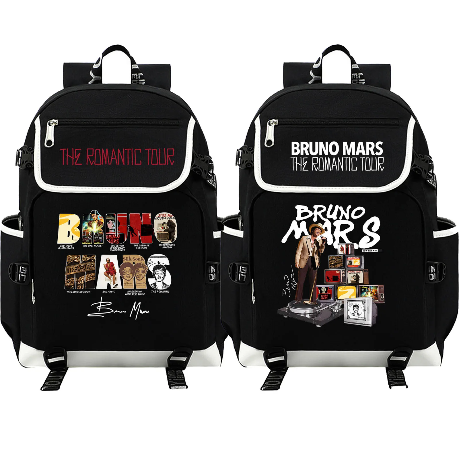 

Рюкзак Bruno Mars the Romantic Tour 2026 для девочек и мальчиков, студенческий, подростковый, повседневный, школьный, дорожный, Mochila
