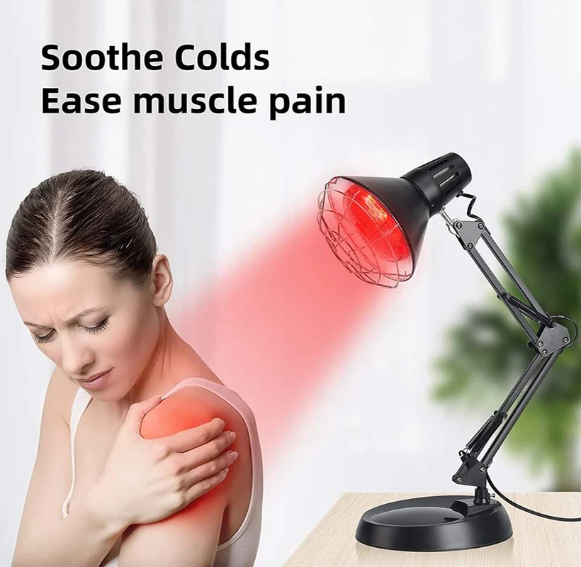 150W Infrared Therapy Lamp Red Light Massage Desk Light Relieving Muscle Soreness Beauty Hairdressing and Blood Heating Light