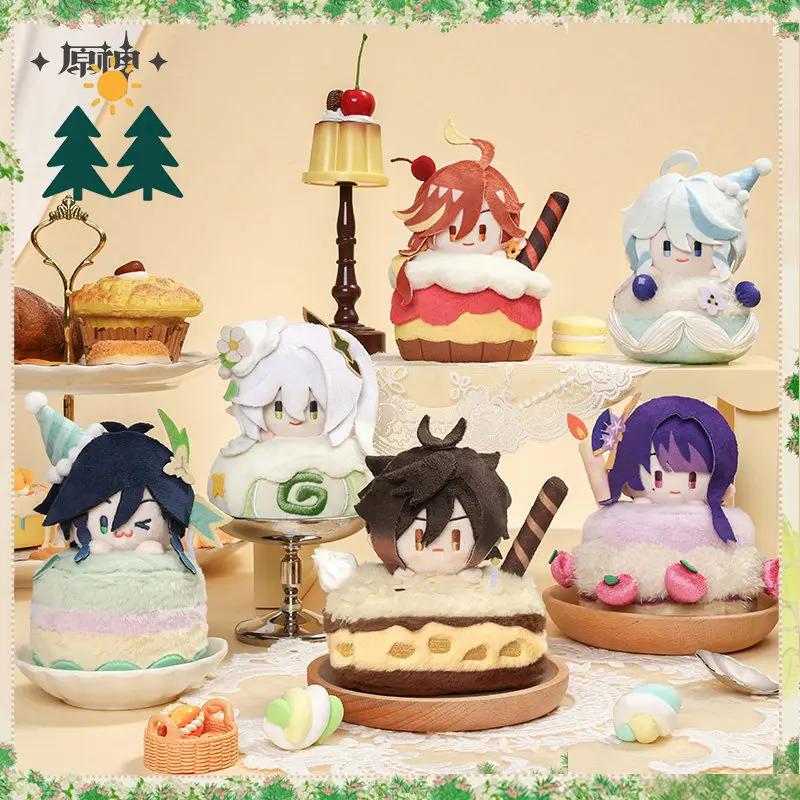 Original Genshin Impact Wondrous Travels Series Scented Plush Keychain Cute Collectible Display Anime Peripheral Girl Boys Gift
