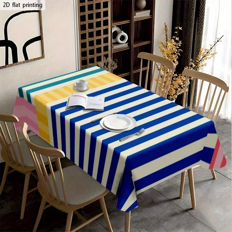 One-piece soft, fashionable and attractive two-dimensional flat tablecloth, washable and easy to cleanxzj