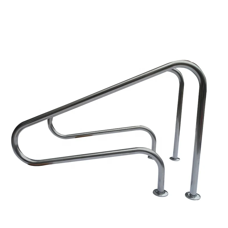 

Silver CE Fashionable Spa Pool Swimming Pool Accessories Ladder Swimming Pool Safety Handrail High Quality Stainless Steel 1.2mm