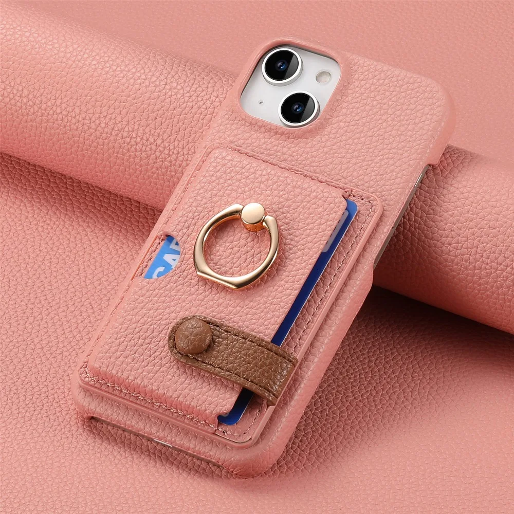 

Luxury Leather Card Wallet Phone Case for IPhone 15 Pro Max 11 12 MIN 13 14 PLUS X XR XS 7 8 Simple Solid Color Flap Cover