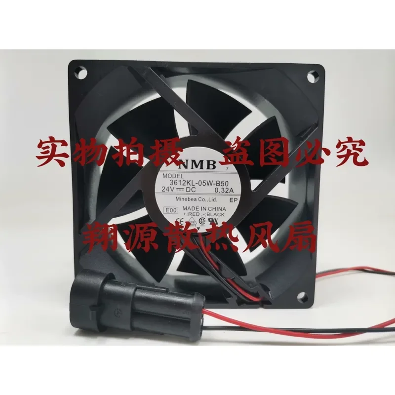 

Original NMB 3612KL-05W-B50 24V 0.32A 92x92x32mm 2-Wire Axial Flow Fan for Electronics Cooling