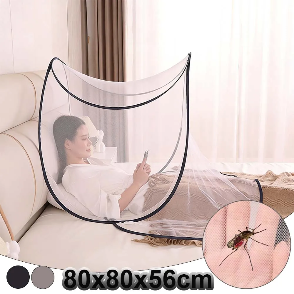 

Summer Pop-up Mosquito Net Portable Insect Proof Tent Indoor Sleeping Head Net Breathable Mosquito for Living Room Bedroom침대 캐노피