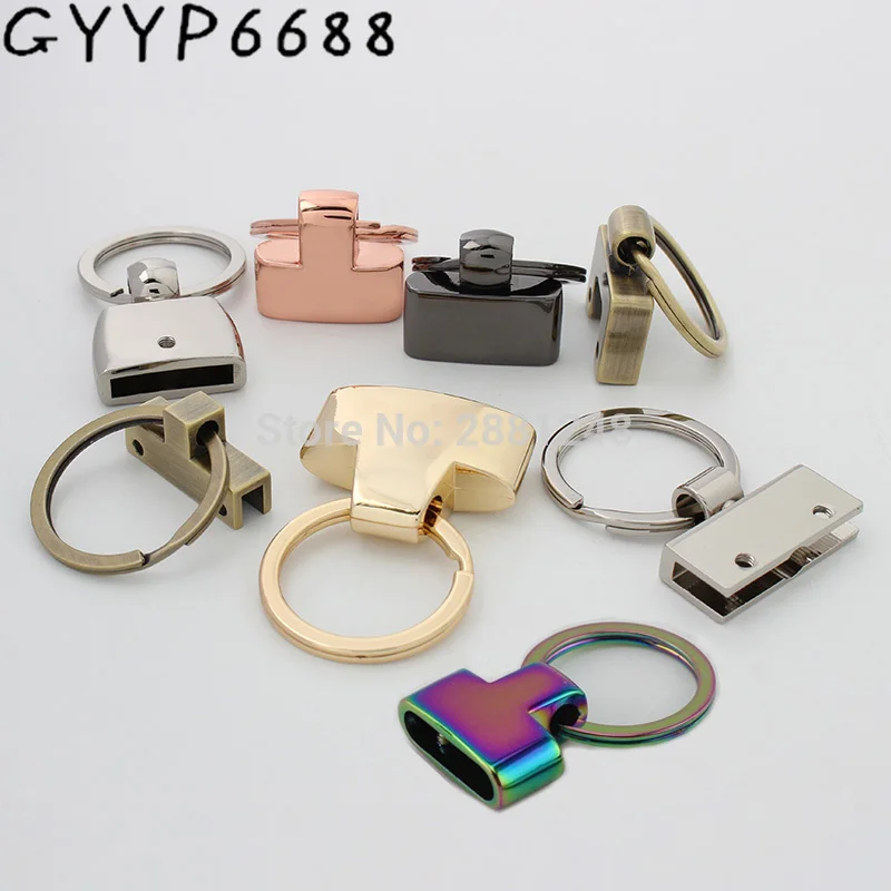 

2-30pcs Key o ring Key handmade leather luggage accessories Hanging keychain chain hook pendant Key Fob hardware