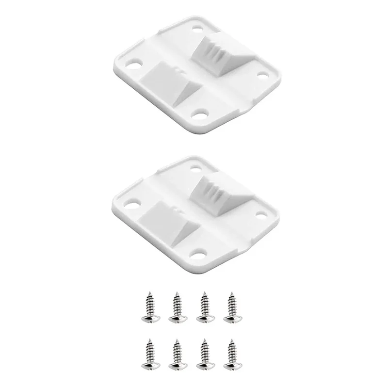 2pcs White Replacement Plastic Hinges with Mounting Screws Set for Cooler Hinges Wooden Box Gifts Box Hardware Accessories