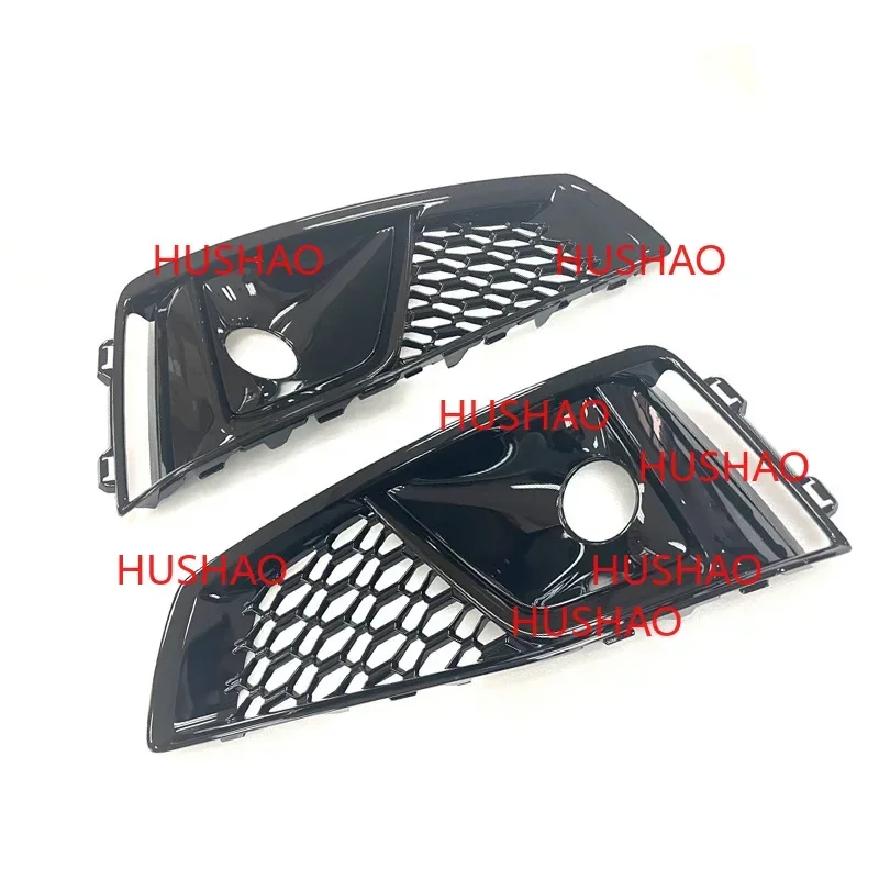 Car Front Bumper Grille Trim ABS Fog Light Cover For 2019 Audi A4 Refit upgrade S4 B9 SPORT sline STYLE Auto Lamp protection