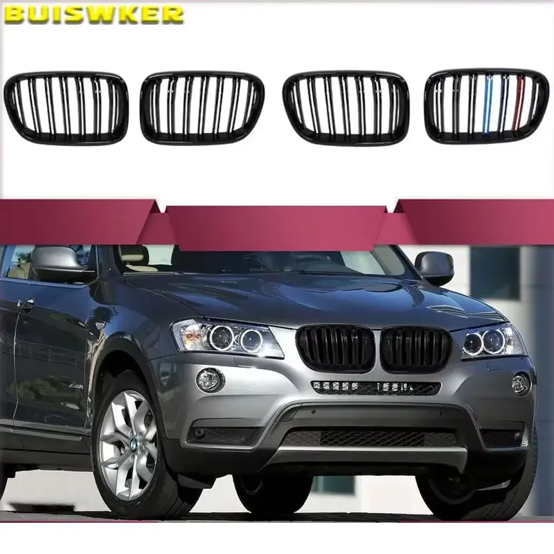 Für BMW X3 F25 2010 2011 2012 2013 Matte und Glänzend Schwarze Frontnieren-Ersatzteile Renn-Stoßstange Karosserie-Kit
