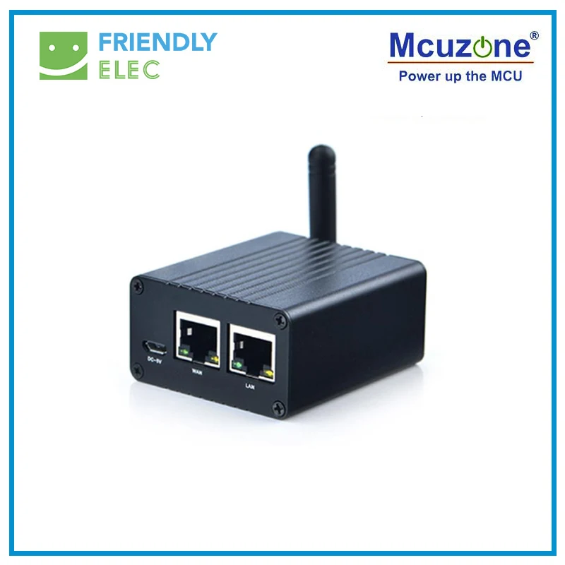 NanoPi R1 Allwinner H3 1GB RAM 8GB eMMC Gbps إيثرنت واي فاي بلوتوث OpenWRT cortex-A7 FriendlyELEC 5V2A EU/US Power اختياري