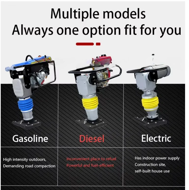 مطرقة القفز القوية الأرضية والرملية التربة واكر تأثير المضغوط العبث تهتز الدك الدك #4