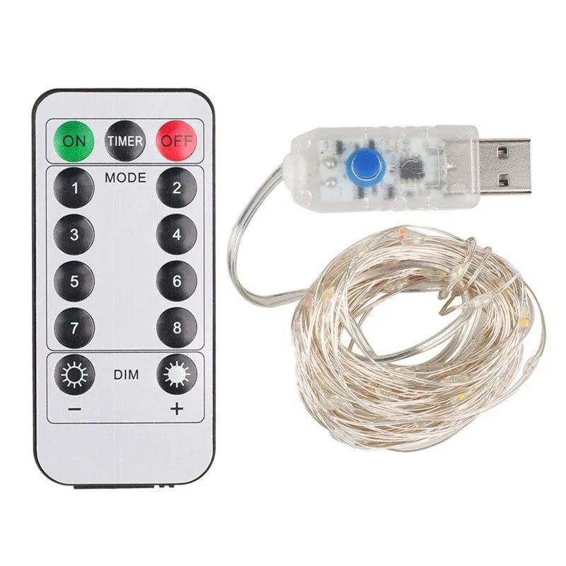 LED Strip Light Room Decor USB With Remote Copper Wire Decorative LED Christmas String Light Outdoor LED Fairy Lights 5M 10M 20M