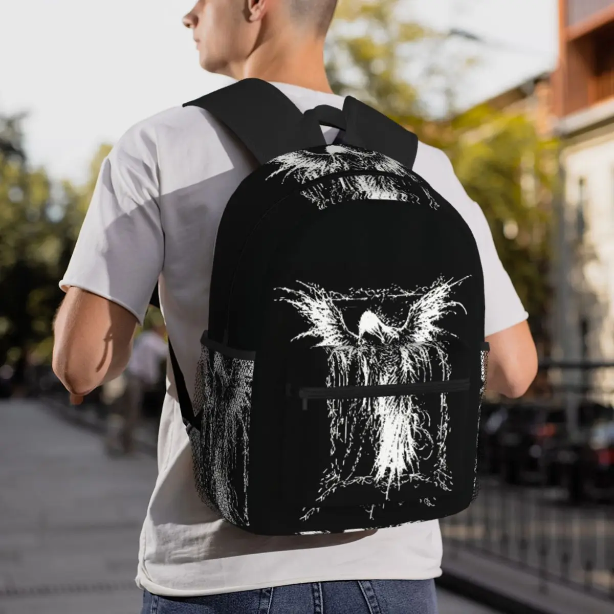 Retro Dark Angel Gothic Backpack Student BookBag Kids School Bag Computer Shoulder Bags for Boys Girls