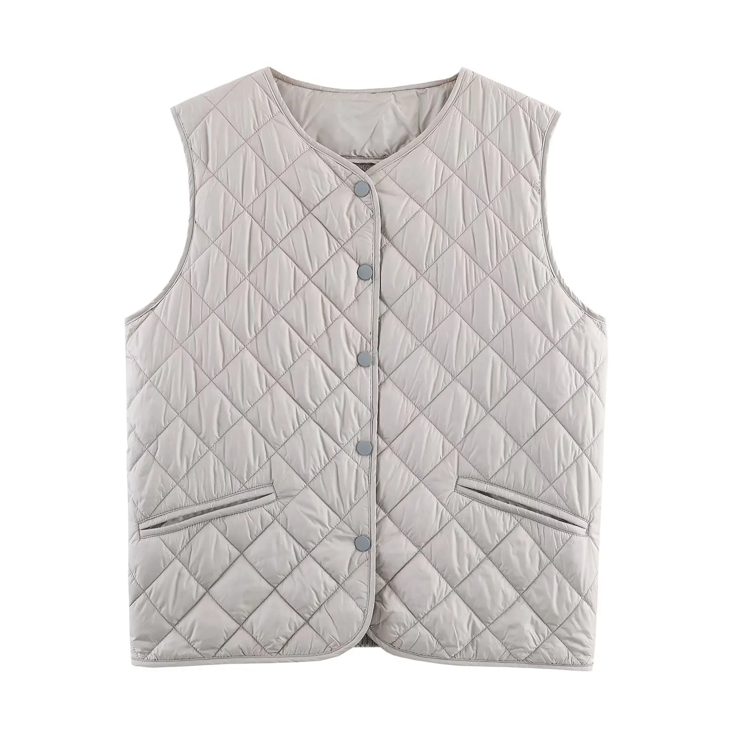 

JNLEAOG женский вязаный хлопковый жилет, осенний новый лоскутный жилет с бриллиантами, стеганое полиэфирное волокно, круглый, для поездок на работу