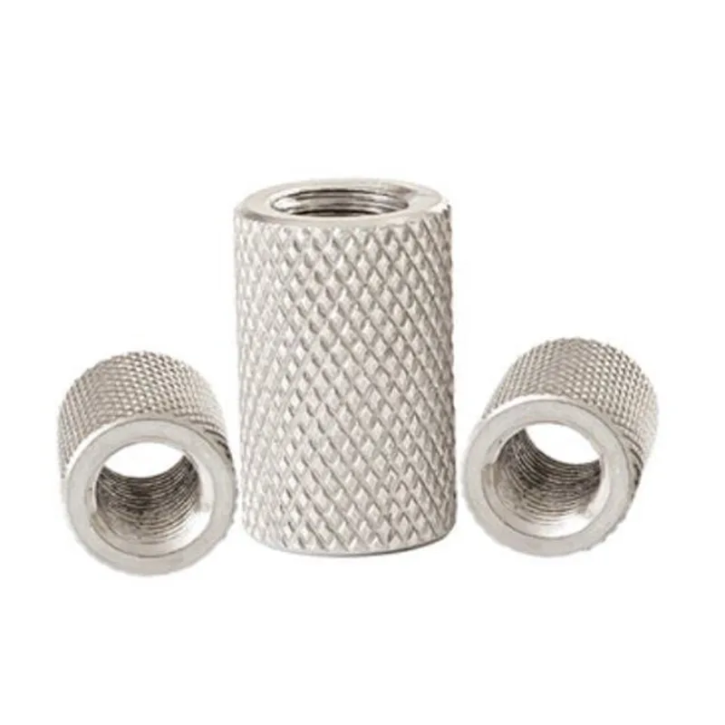 1-5pcs Knurled round coupling nut M3 M4 M5 M6 M8 M10 M12 M14 M16 stainless steel Long extend knurled hand tighten nut