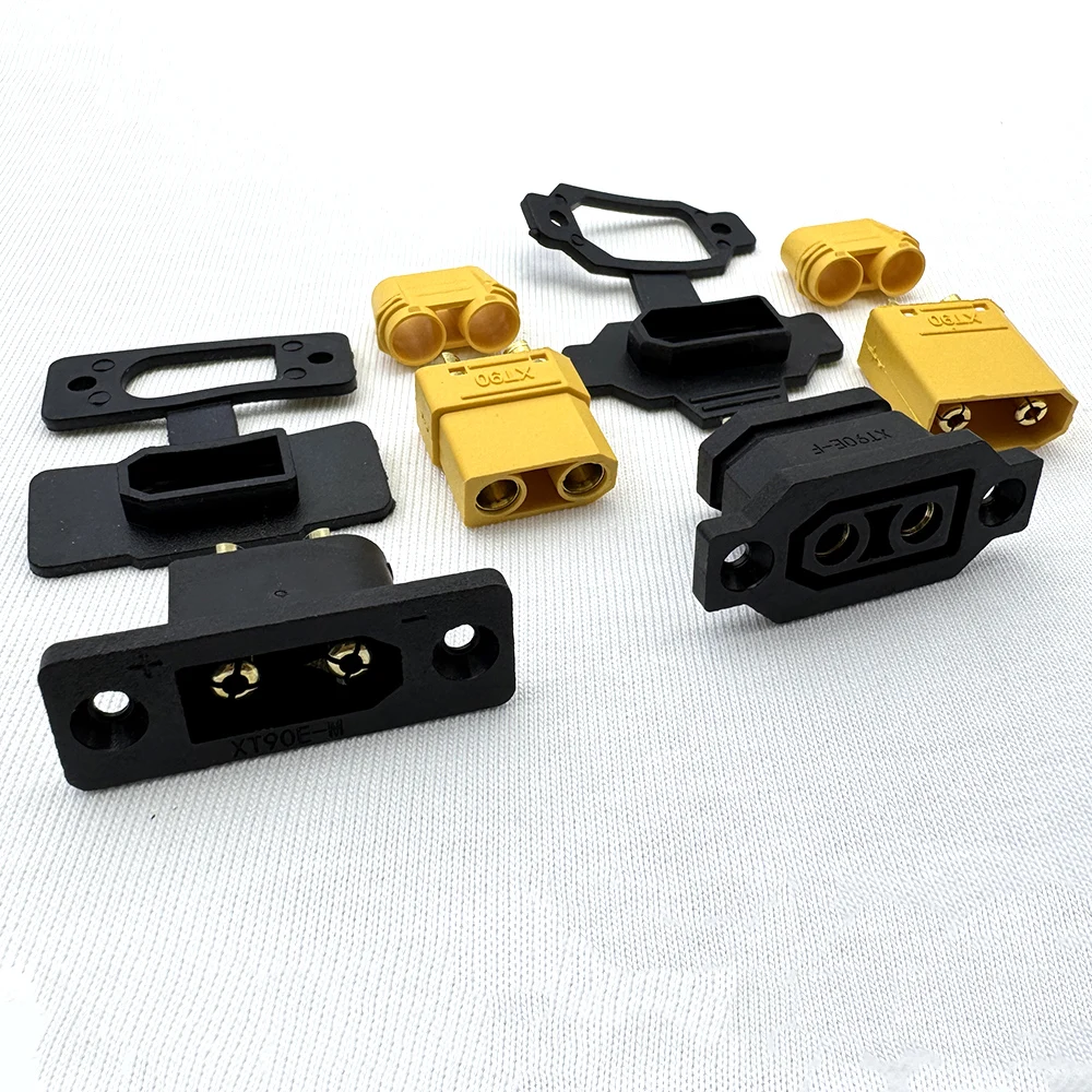 XT90E-M/F lithium battery charging port plug with fixed hole XT90 electric vehicle model aircraft electrical control connector