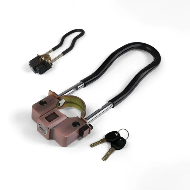 Waterproof aluminum alloy motorcycle safety anti-theft front fork lock men's front shock absorber fixed motorcycle locK 2 colors