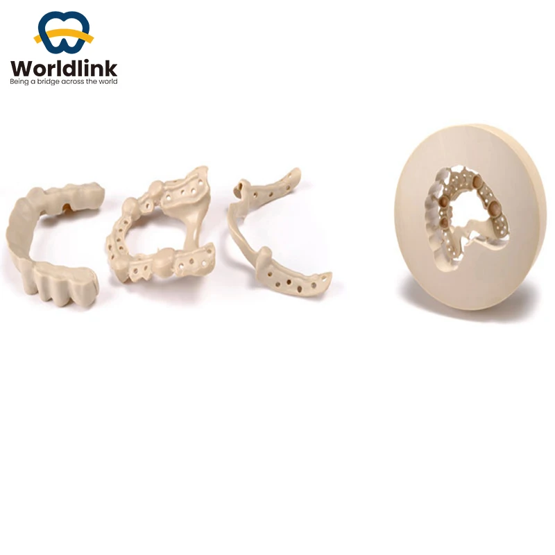WorldLink Dental Milling Peek Blank 98MM Cutting Size Highly Biocompatible False Teeth Holder for Lab Use