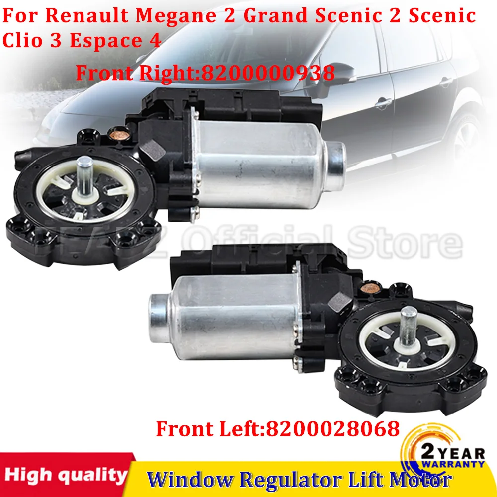 

8200000938 8200028068 Мотор стеклоподъемника передней левой или правой двери для Renault Megane 2, Grand Scenic 2, Scenic, Clio 3, Espace 4