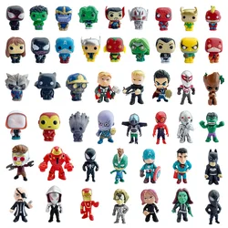 20-24Pcs/Sets Avengers Marvel Q Version mini Figure Anime SuperHeros Iron Man Spiderman Captain Hulk Kids Toys Christmas Gift