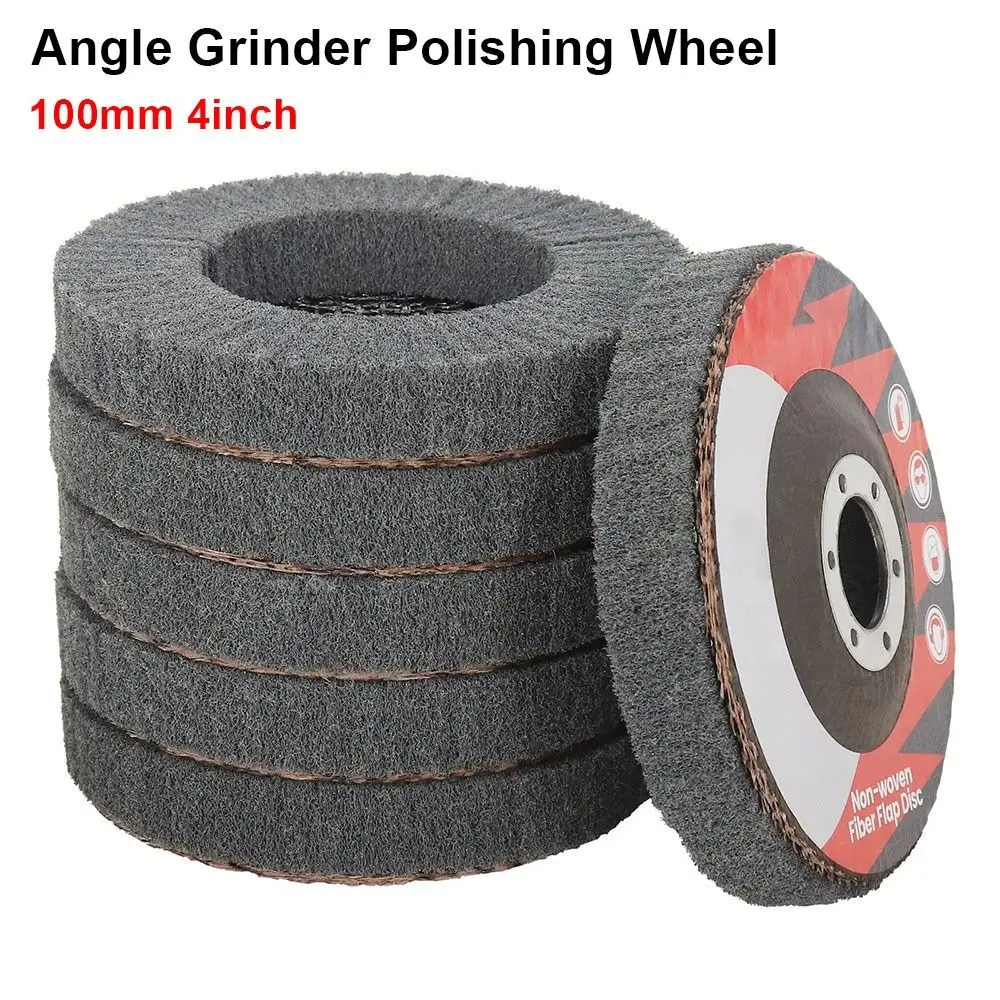 

1 шт., прочный полировальный круг из нейлонового волокна, зернистость 800, 4 дюйма, 100 мм, полировальный диск, полировальный круг для полировки дерева и металла