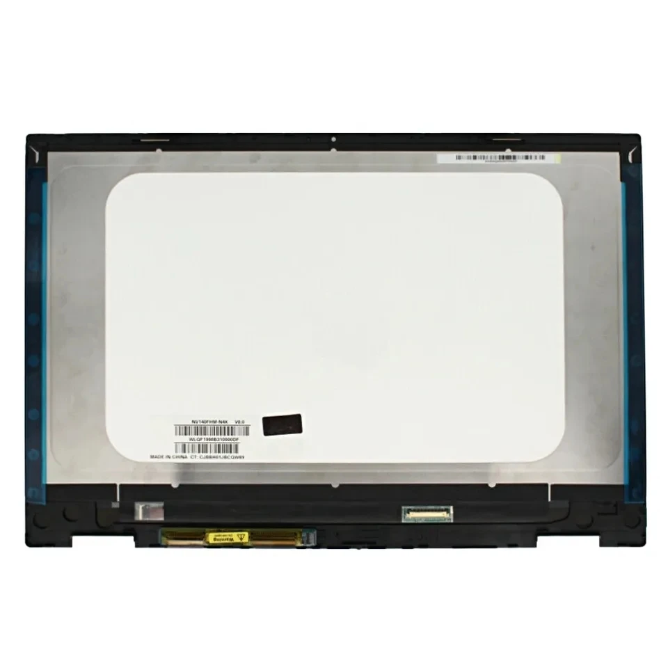 14'' HD FHD LED LCD Touch Screen With Bezel Assembly Replacement for Pavilion X360 14-dw 14m-dw Series 1920x1080 1366x768