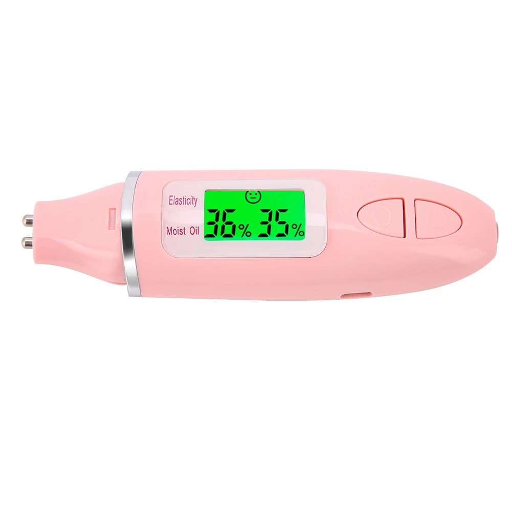 Portable Digital LCD Display Precision Skin Sensor Tester Face Moisture Water Oil Analyzer