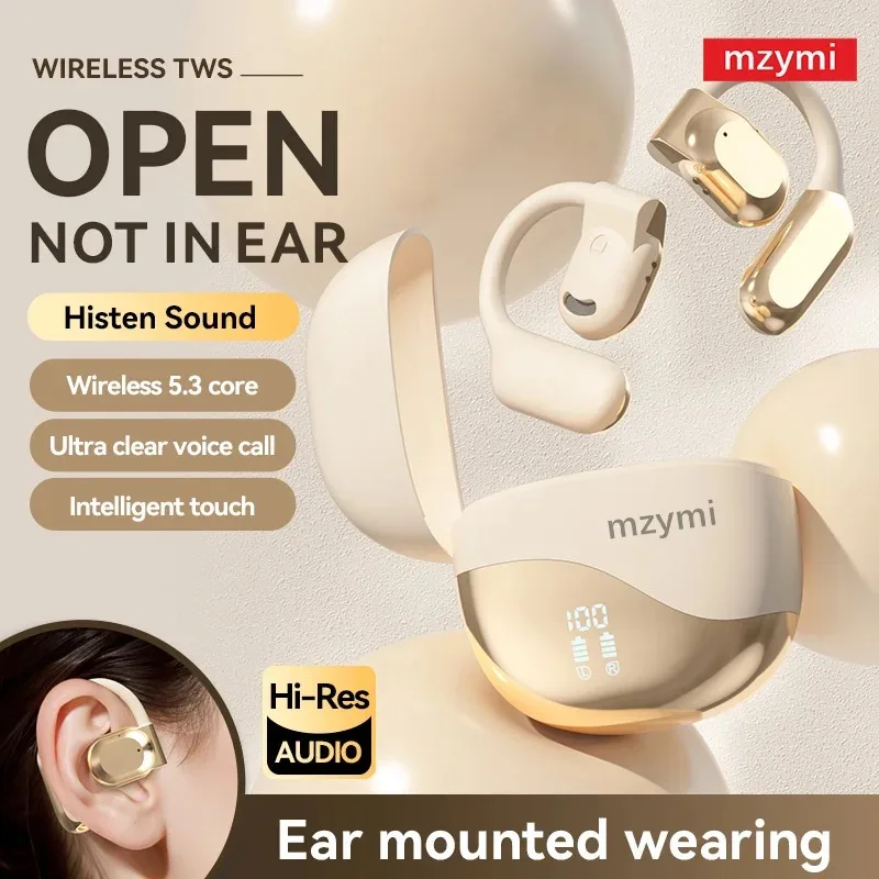 

mzymi M62 Wireless Earbuds Hifi Bluetooth 5.3 Headphones Over-Ear Headset TWS Earphones With Mic Translate headphones for xiaomi