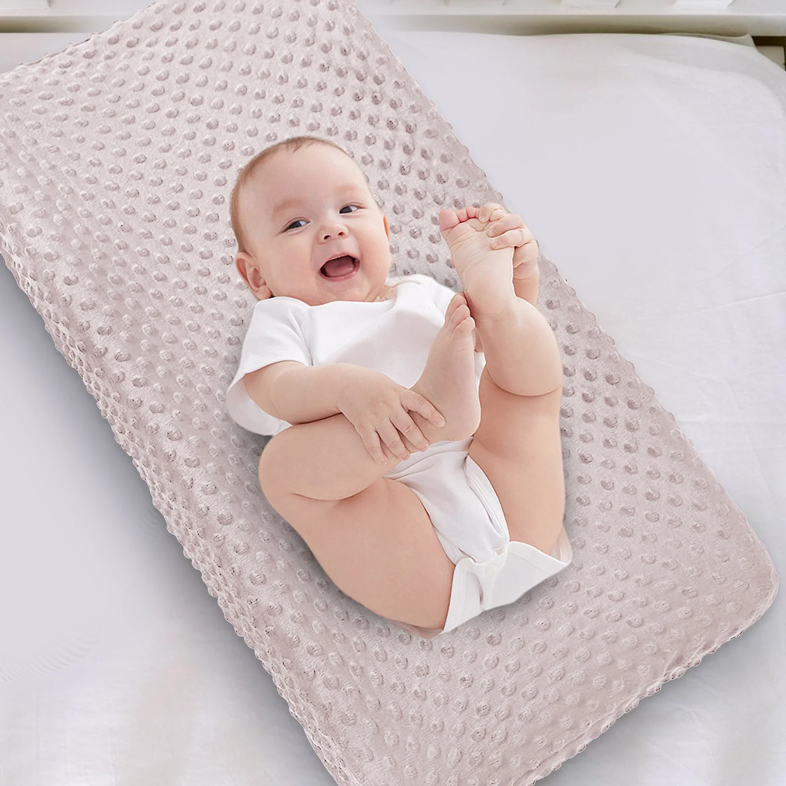 

Baby Slope Mat Changing Pad Crib Boys Muslin Crystal Velvet Removable Washable Diaper Sheet Baby Furniture Infant