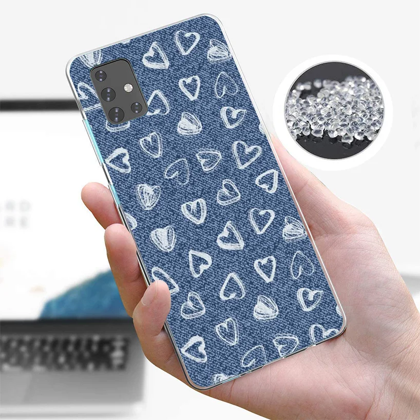 Jeans Cowboy Denim Printed Phone Case For Samsung Galaxy A51 A71 A41 A31 A21S A11 A01 A70 A50 A40 A30S A20E A20S A10S A6 A7 A8 A