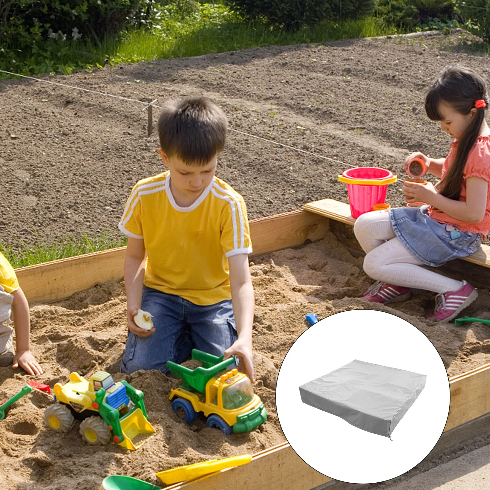 

1pc Waterproof Oxford Cloth Protective Cover For Garden Yard Outdoor Sandbox Waterproof Sandbox Cover With Drawstring