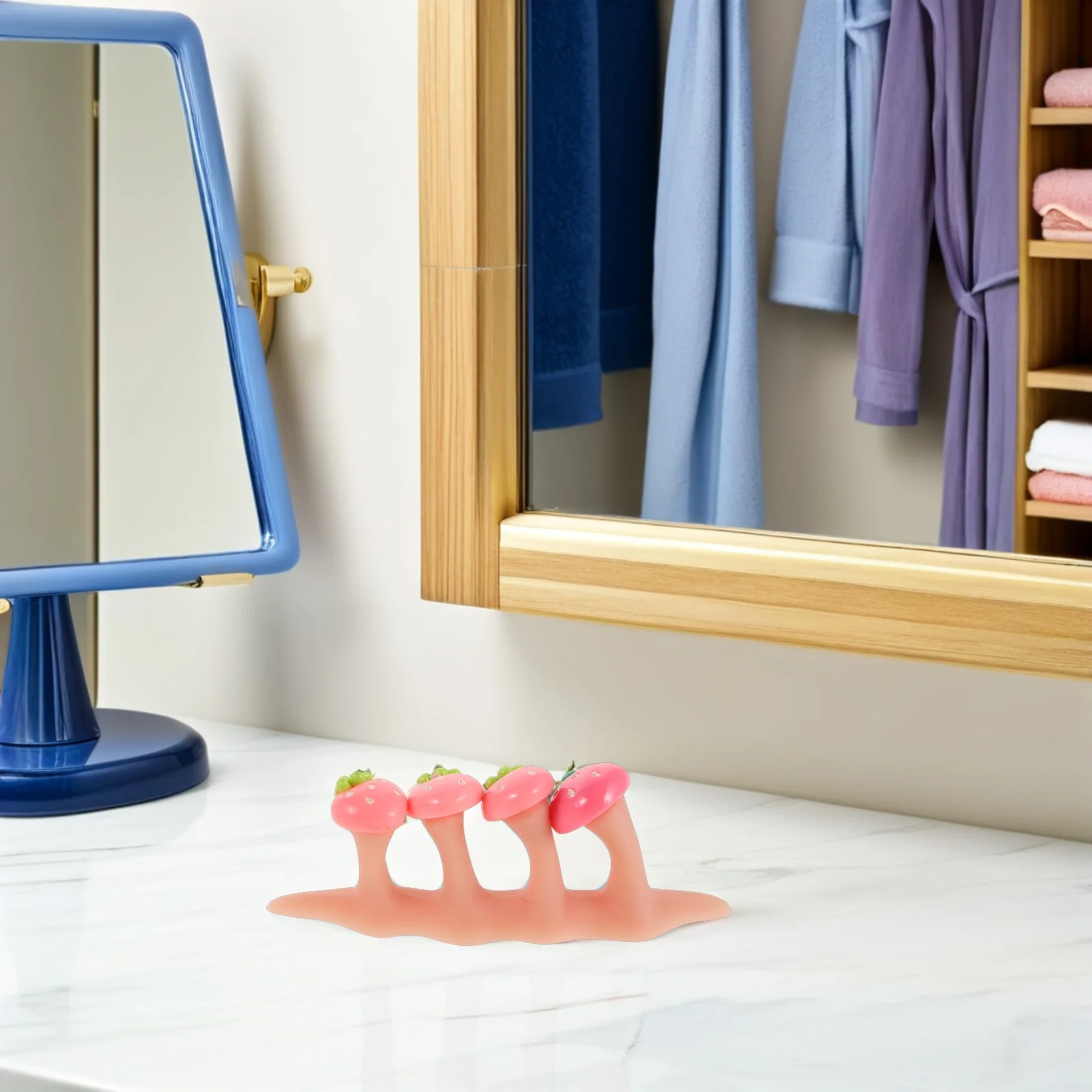 

2Sets Elegant Silicone Toe Separators for Pedicure Nail Art Comfortable Toe Alignment Spacers Foot Care Manicure Tools