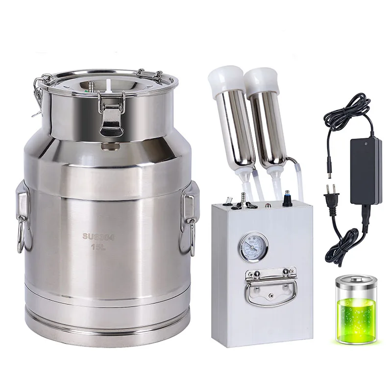 

Электрический доильный аппарат для коз, 15 л, 220 В, импульсный доильный аппарат для крупного рогатого скота, вакуумный насос из нержавеющей стали