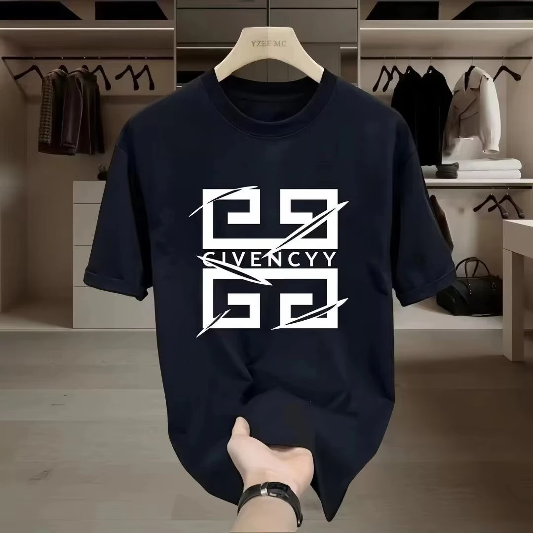 

2025 New Summer Fashion Funny Printed Men T-Shirts Beach Breathable Funny Clothing Casual Cotton Tops Mans Short Sleeve