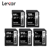 Original Lexar Professional 1066x SD Card 128GB 256GB SDXC 64GB 512GB 1TB Flash Card V30 C10 UHS-I Memory Card For DSLR Camera