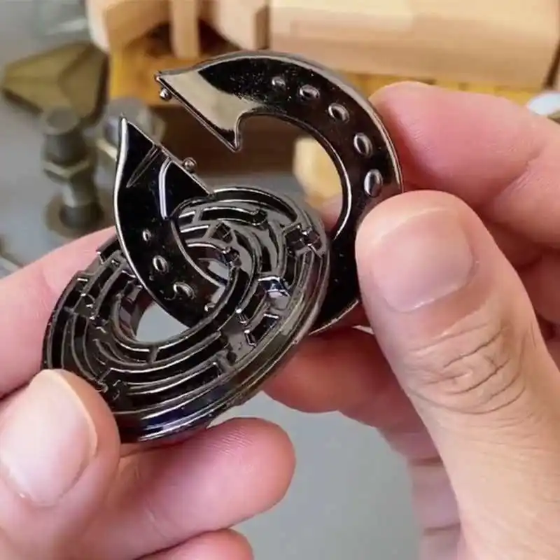 3PCS Metall Puzzle Gehirn Teaser IQ Test Pädagogische Geist Spiele Entwirrung Problem Lösung Spielzeug Geschenke Für Kinder Teenager