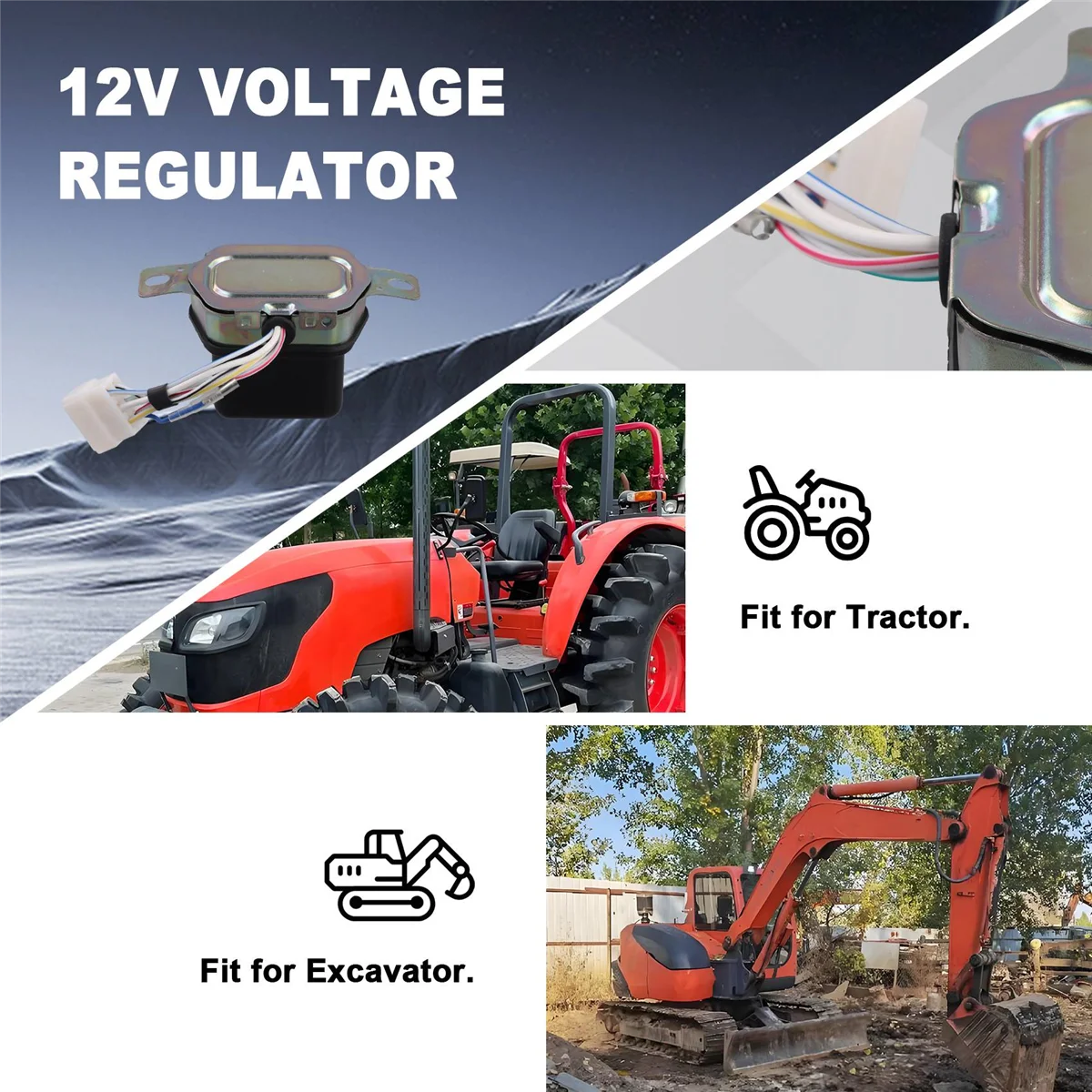 

Прочный регулятор напряжения 12 В 026000 -2121 70000-65398 для Kubota