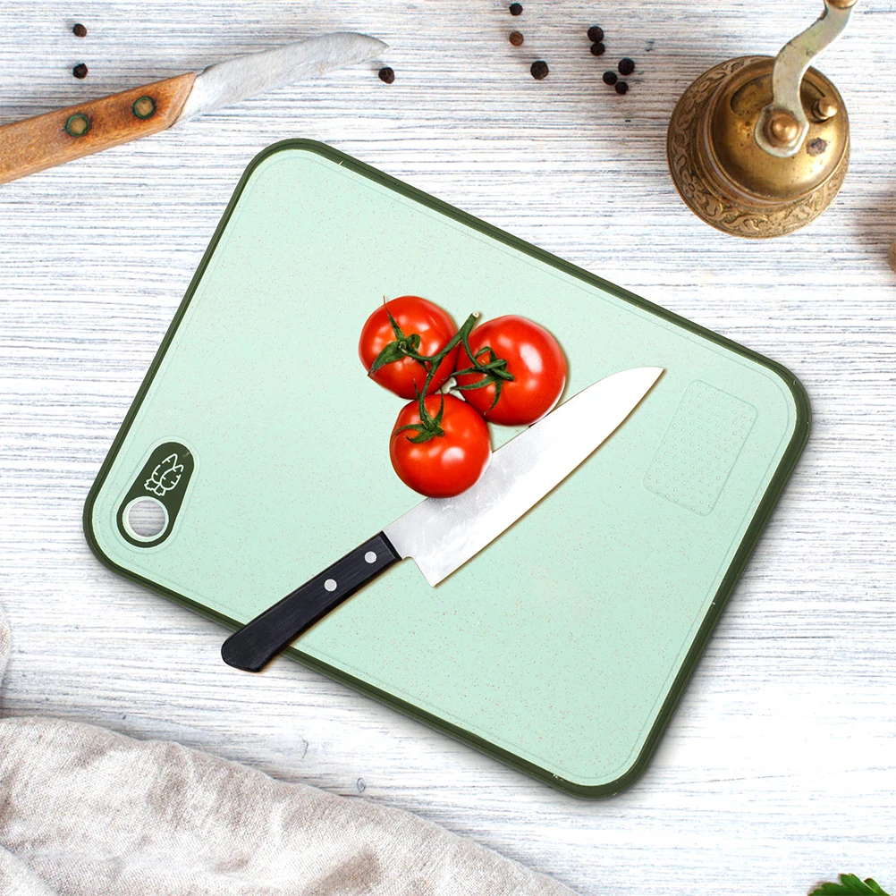 

Reusable Cutting Boards Plastic Carving Board Juice Groove Sink Kitchen Fits Fruit Vegetable Straw Anti Cracking Deformation