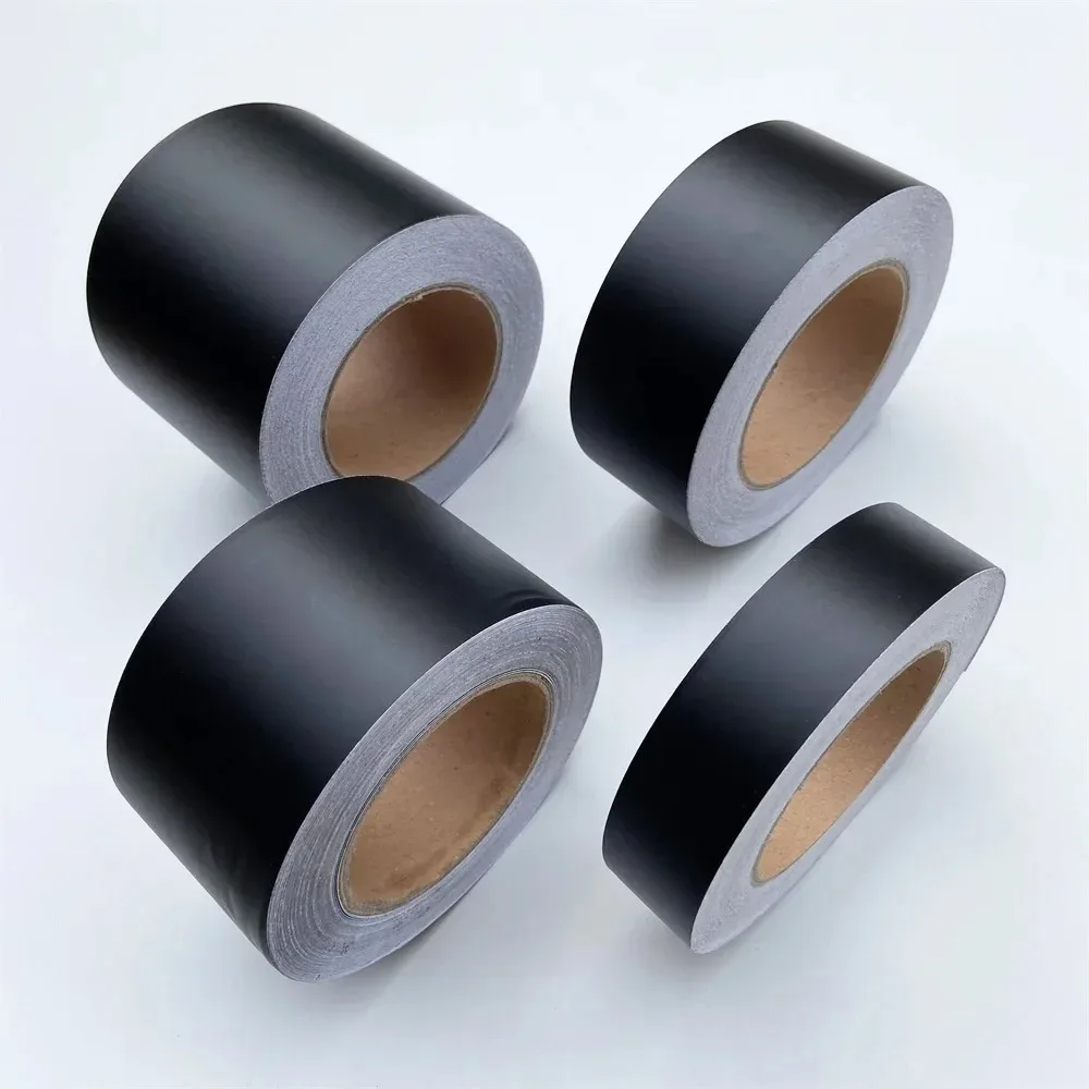 

3/5/7/10CM Black Matte Vinyl Tape Window Trim Film Chrome Delete Vinyl Wrap Roll For Car Pillar Hood Roof