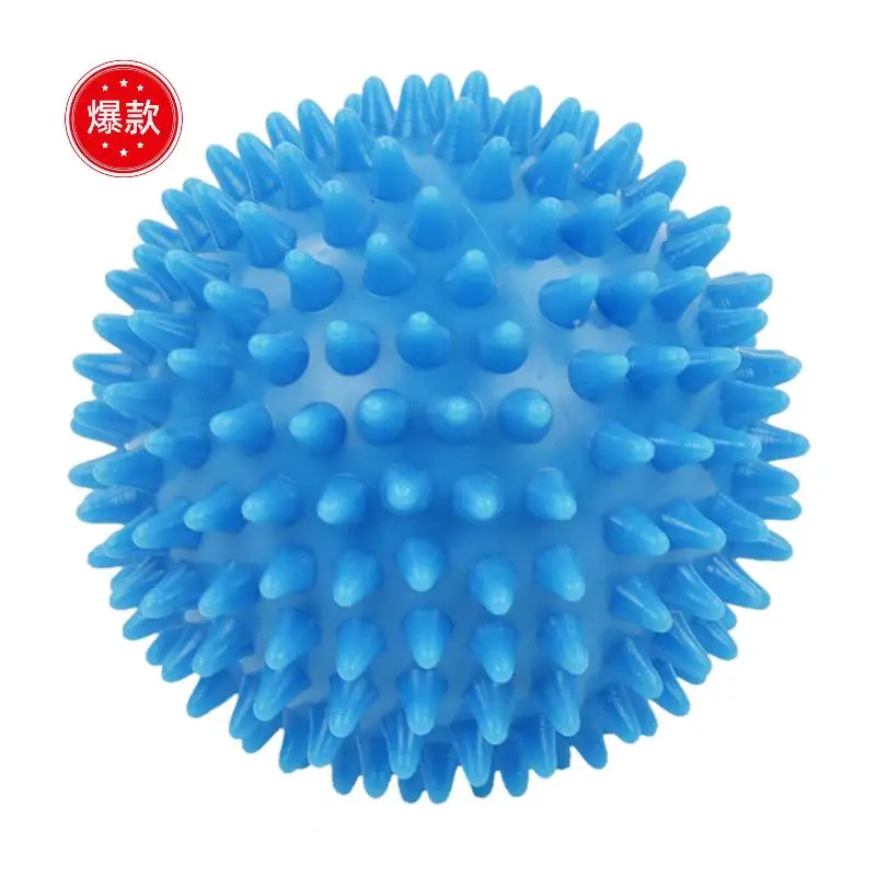 

3X Spiky Massage Ball, Hard Stress Ball 7.5Cm For Fitness Sport Exercise (Sky Blue)