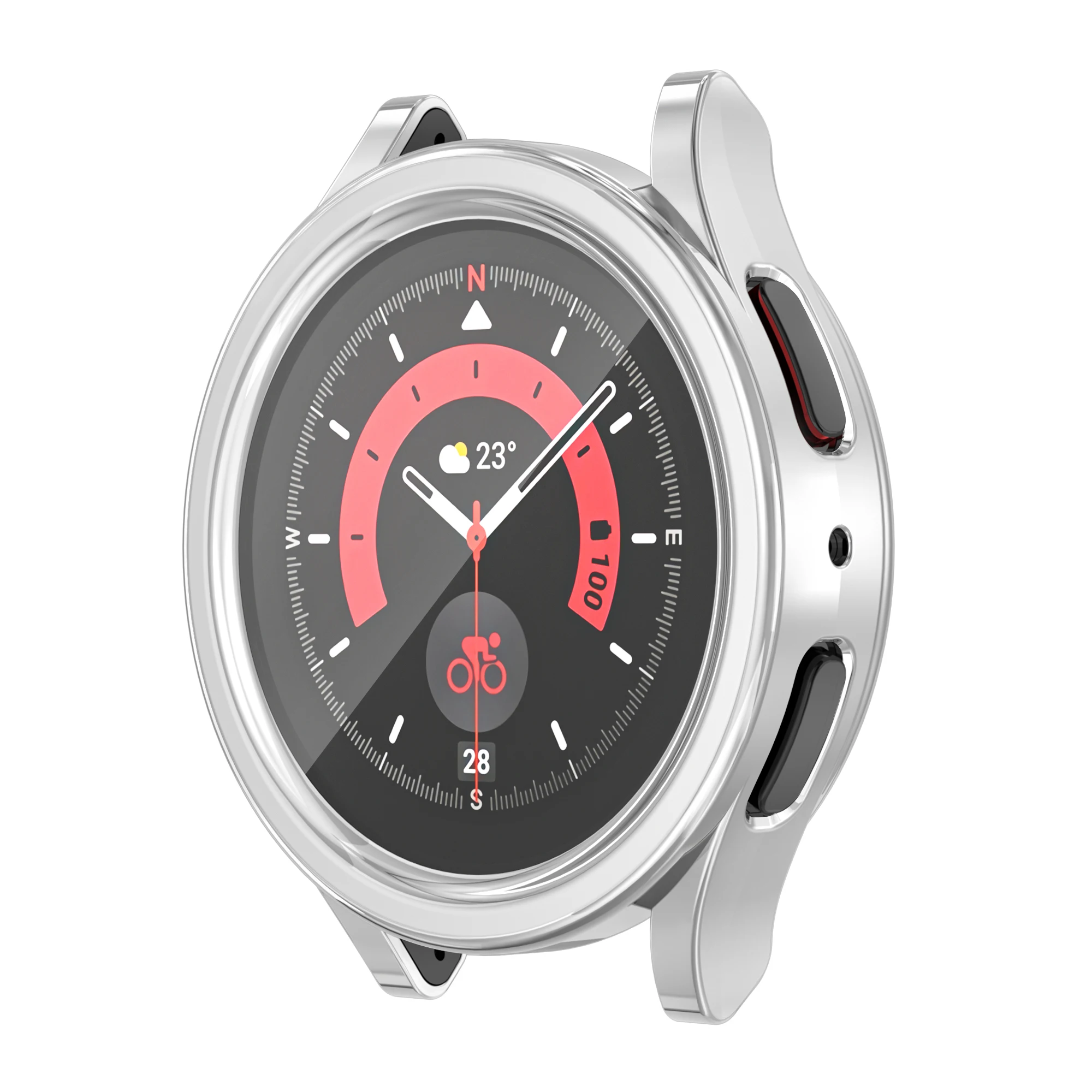 Watch Cover for Samsung Galaxy Watch 5 pro 45mm,TPU Matte Case All-Around Protective Bumper Shell for Watch 5Pro Watch Accessori