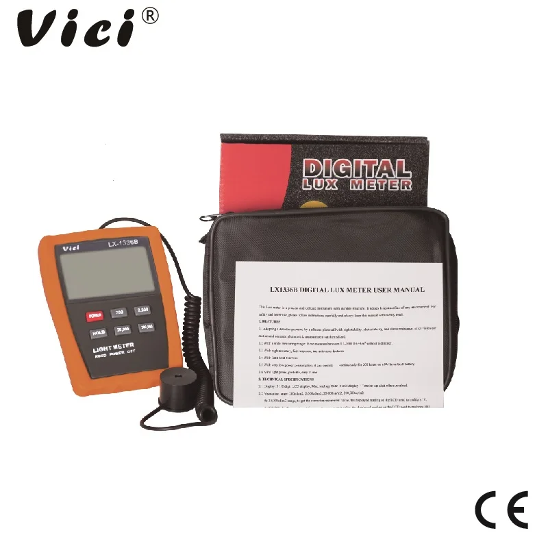 Imagem -06 - Lcd Digital Lux Medidor 10200000 cd m2 Medidor de Luz Detector de Brilho uv Linear para Eye tv Crt Tela Led Data Hold Vici-lx1336b