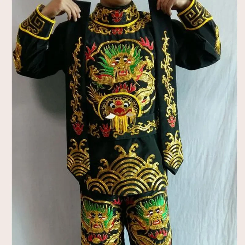 Traditional opera Sichuan opera, Gold-plated embroidery, Dragon pattern, Face-changing Opera Costume Suit